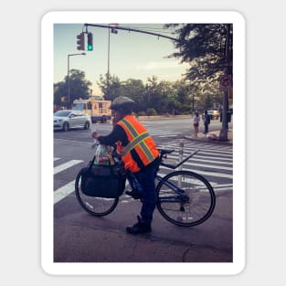 Whitehall Street City Biker Manhattan NYC Sticker